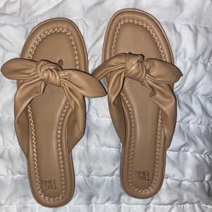 Tan sandles by time and tru size 8